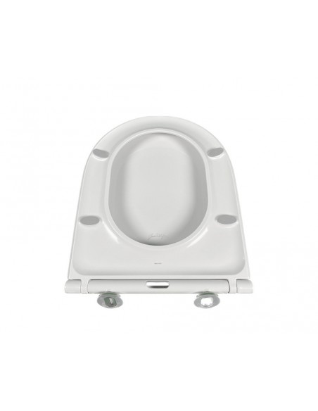 Siège blanc extraplat Jacob Delafon Rodin et Rodin+ E23280-00 avec descente progressive