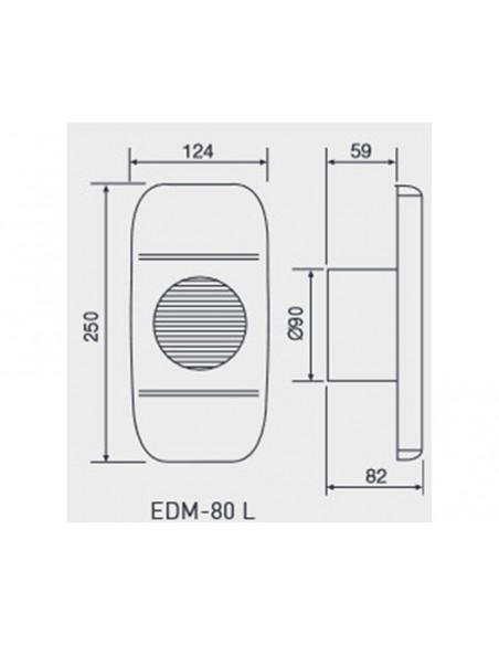 Ventilateur extracteur de bain EDM-80L de Soler & Palau