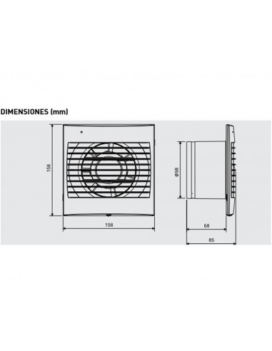 Ventilateur extracteur de bain DECOR-100CR de Soler & Palau