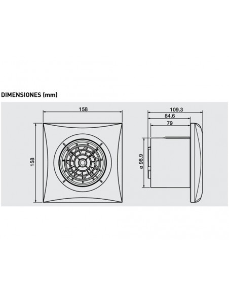 Ventilateur extracteur de bain SILENT-100 CRZ de Soler & Palau