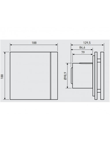 Ventilateur extracteur de bain SILENT-100 CZ DESING de Soler & Palau