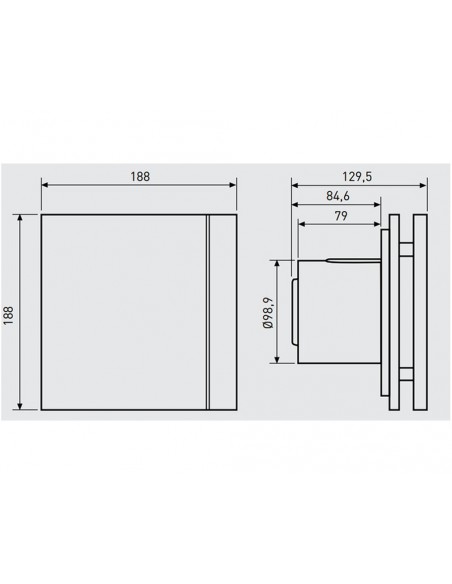 Ventilateur extracteur de bain SILENT-100 CZ DESING de Soler & Palau