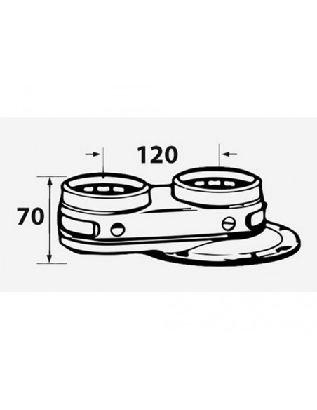 Adaptateur excentrique 80-80 pour chaudières à condensation Vaillant