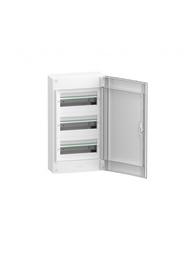 Schneider PrismaSet XS boîtier apparent 18 modules par rangée et porte opaque