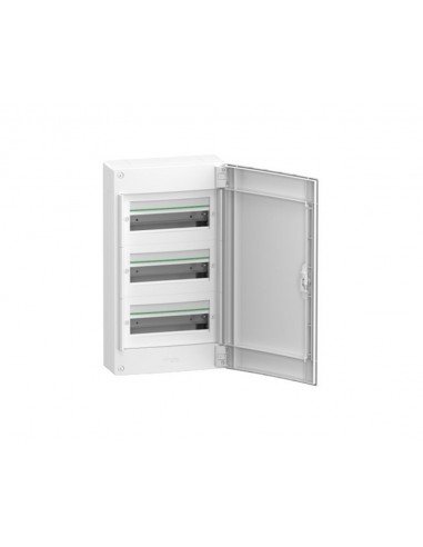 Schneider PrismaSet XS boîtier apparent 18 modules par rangée et porte opaque