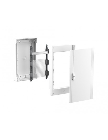 Schneider PrismaSet XS boîtier apparent 18 modules par rangée et porte opaque