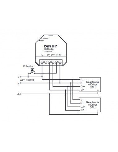 Variateur Dinuy DALI RE PLA DA1 pour les appareils DALI
