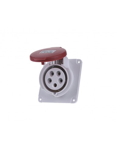 Prise encastrée coudée vis Schneider 3P+N+T 380V PK Pratika