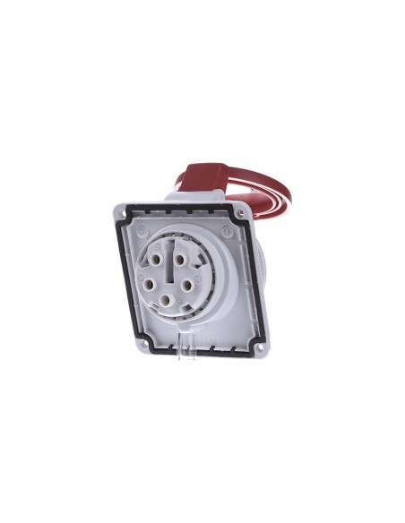 Prise encastrée coudée vis Schneider 3P+N+T 380V PK Pratika