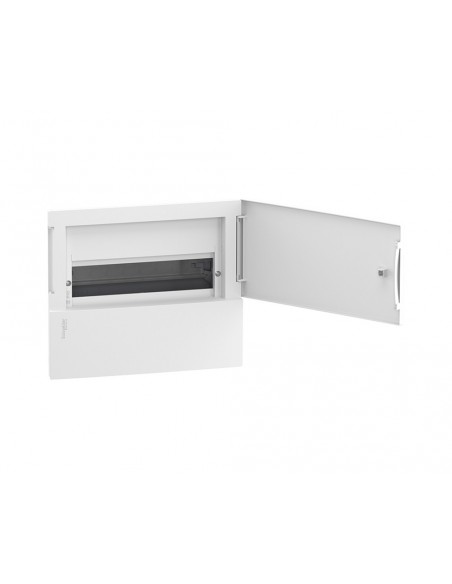 Schneider Mini Pragma MIP20118 Armoire encastrée à 1 rangée avec porte 18 modules par rangée