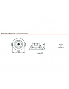 Roblan Downlight LED encastré 6.5W 3000K ALLINR0094BC 2