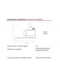 Hotte industrielle LED dimmable 150W 4000K Roblan ASTRO F2 ASTROFDLF2150F 2
