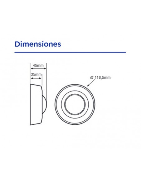 Détecteur de mouvements de surface avec Bluetooth 360º Dinuy Détecteur de mouvements de surface avec Bluetooth 360º Dinuy