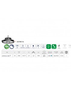 Hotte industrielle LED dimmable 100W 6000K Roblan ASTRO V4 ASTROFDLV4100B 2