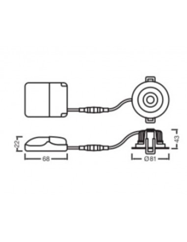 Downlight LED à intensité variable SPOT ADJUST DIM 8W 3000K de Ledvance