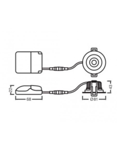 Downlight LED à intensité variable SPOT ADJUST DIM 8W 3000K de Ledvance