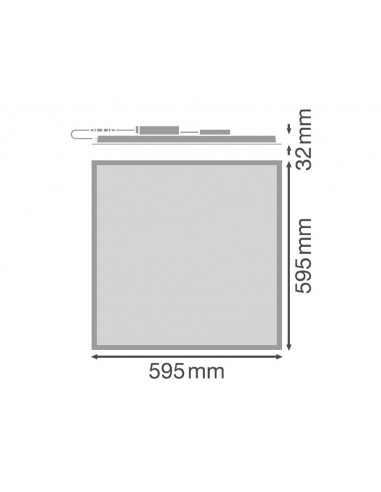 Panneau LED encastré dimmable 60x60 PFM 36W 4000K par Ledvance