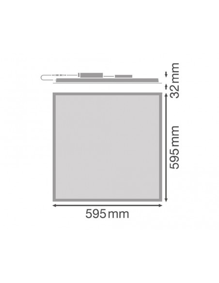 Panneau LED encastré dimmable 60x60 PFM 36W 4000K par Ledvance