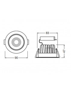 Downlight LED à intensité variable SPOT ADJUST DALI 8W 4000K de Ledvance 2