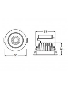 Downlight LED à intensité variable SPOT ADJUST DALI 8W 4000K de Ledvance 2