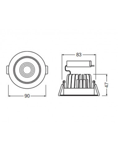 Downlight LED à intensité variable SPOT ADJUST DALI 8W 4000K de Ledvance