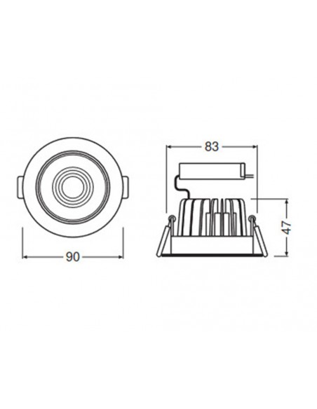 Downlight LED à intensité variable SPOT ADJUST DALI 8W 4000K de Ledvance