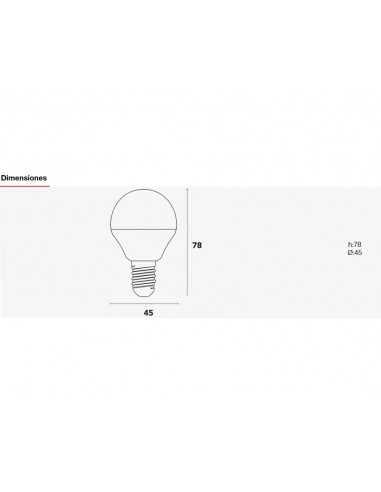 Ampoule LED sphérique 5W 6500K LEDA1505E14B de ROBLAN