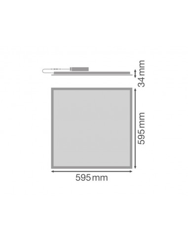 Panneau VALUE LED encastré dimmable DALI 60x60 36W 4000K par Ledvance