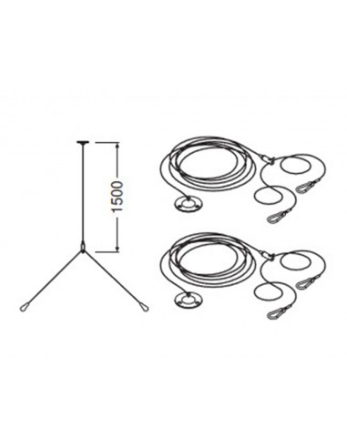 Kit de suspension de panneaux 600X600 Ledvance