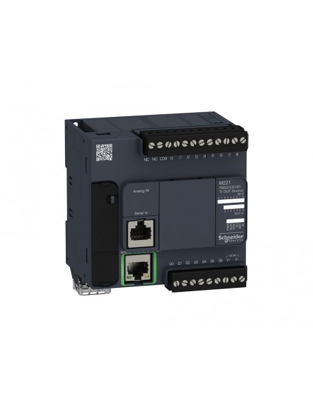 Schneider TM221CE16T compact M221 16 EN PNP transistor Ethernet controller Schneider TM221CE16T compact M221 16 EN PNP transistor Ethernet controller
