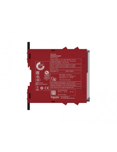 Module de sécurité catégorie 3 48-240V à vis XPSBAC34AP de Schneider