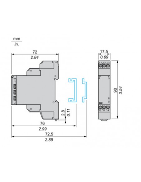 Minuteur multifonction 24VDC - 24...230VAC Schneider RE17RLMU