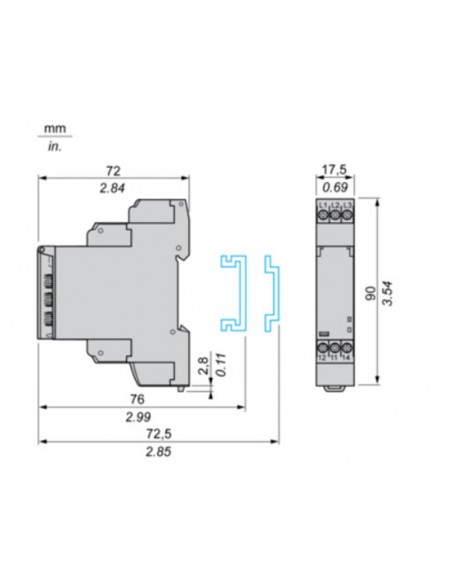 Minuteur multifonction 24VDC - 24...230VAC Schneider RE17RAMU