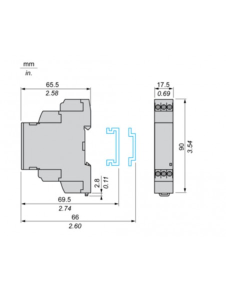 Schneider RM17TG00 relais de contrôle de l'alimentation modulaire multifonction triphasée