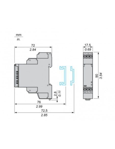 Minuteur multifonction 24VDC - 24...230VAC Schneider RE17RMMU