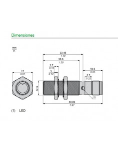 Détecteur de proximité inductif Schneider 12..24VDC XS512B1PAM12 2