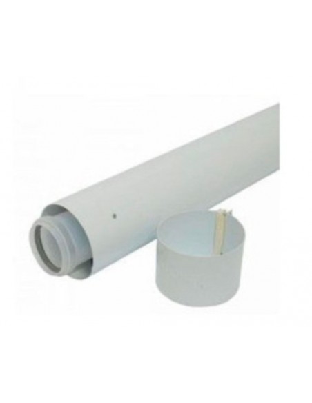 Tube d'extension 60/100 X 0,5 mt. pour chaudières à condensation Saunier Duval