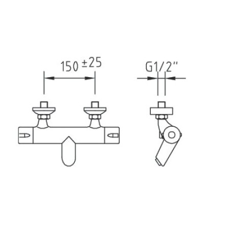 Grifo termostático de bañera CABELTERM 98876 de Cabel
