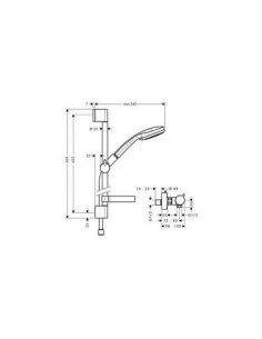 Set de ducha termostática Combi Croma 100 Vario Ecostat 27034000 de Hansgrohe 2