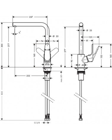 Grifo de fregadero Focus-S 31817000 de Hansgrohe 2