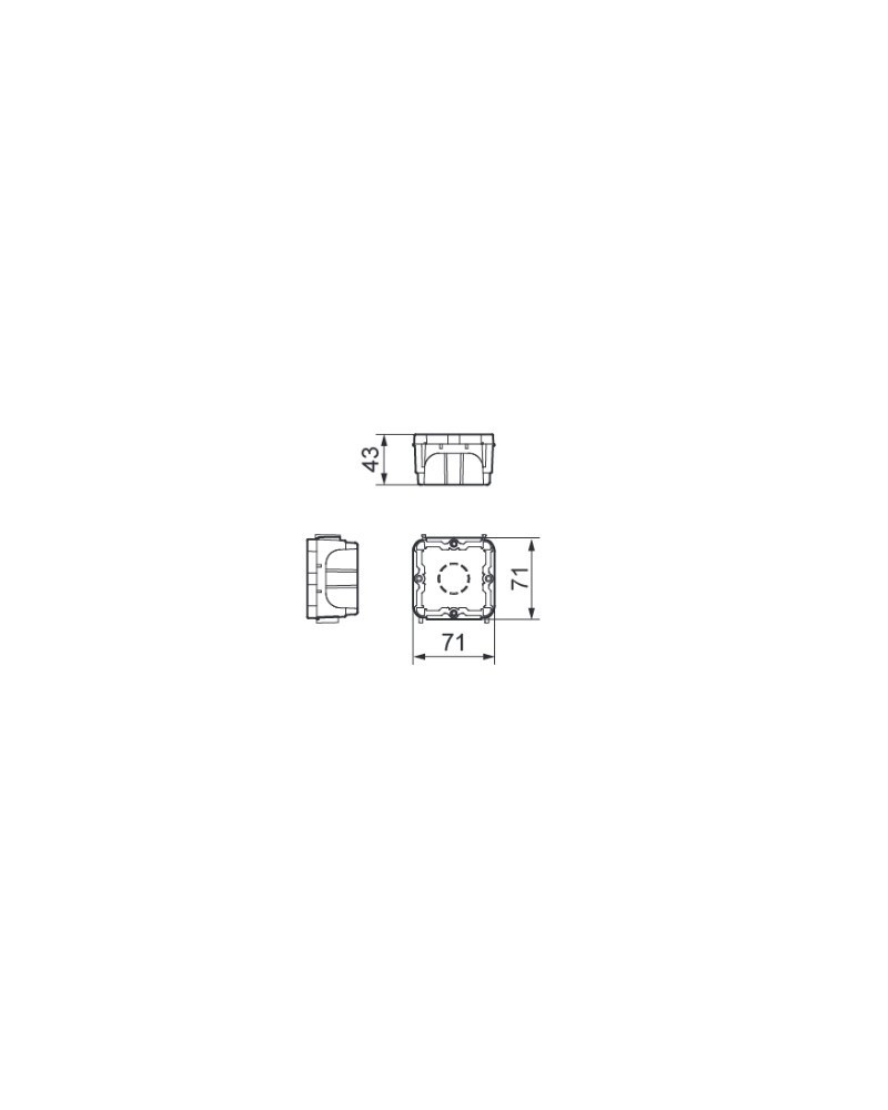Caja universal enlazable para empotrar D88 de IDE