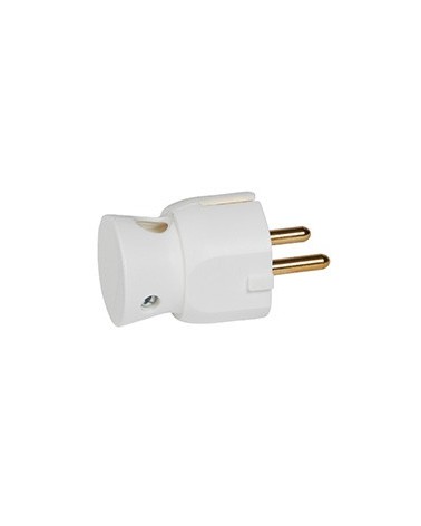 Enchufe macho blanco con toma lateral 050316 de Legrand 2
