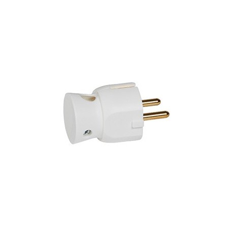 Enchufe macho blanco con toma lateral 050316 de Legrand Enchufe macho blanco con toma lateral 050316 de Legrand