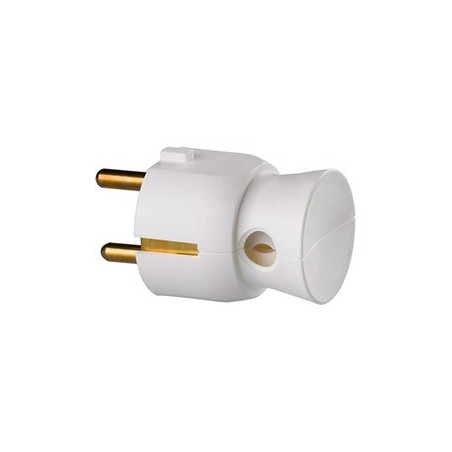 Enchufe macho blanco con toma lateral 050188 de Legrand Enchufe macho blanco con toma lateral 050188 de Legrand