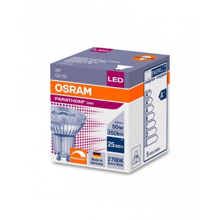 Bombilla dicroica Led PARATHOM DIM PAR16 120º  7.2W 4000K de Ledvance