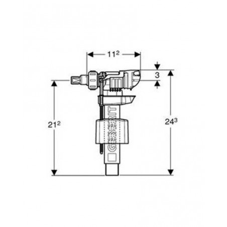 Válvula de alimentación para cisternas Duofix o Kombifix de Geberit