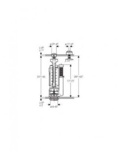 Descargador doble descarga SERIE 290 de Geberit. Compatible con cualquier cisterna 2