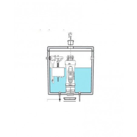 Doble pulsador corto varilla recortable D1D de Roca Doble pulsador corto varilla recortable D1D de Roca