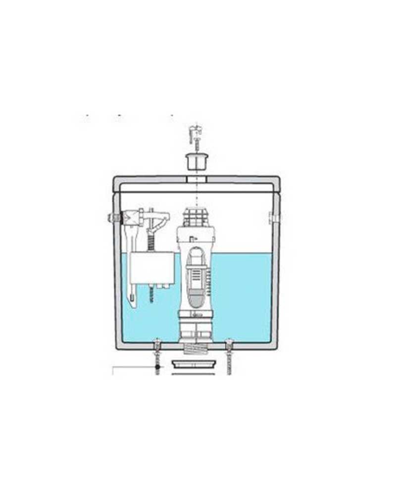 Doble pulsador corto varilla roscable D2D de Roca