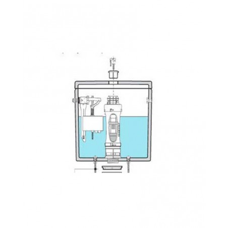 Doble pulsador corto varilla roscable D2D de Roca Doble pulsador corto varilla roscable D2D de Roca